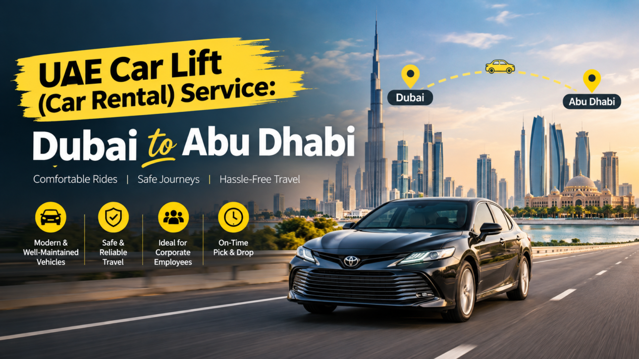 UAE Car Lift Service Dubai to Abu Dhabi